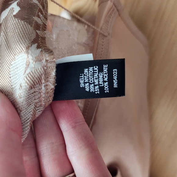 BANANA REPUBLIC Bronze Metallic Mini circle skater skirt NWT 10 - Picture 4 of 10